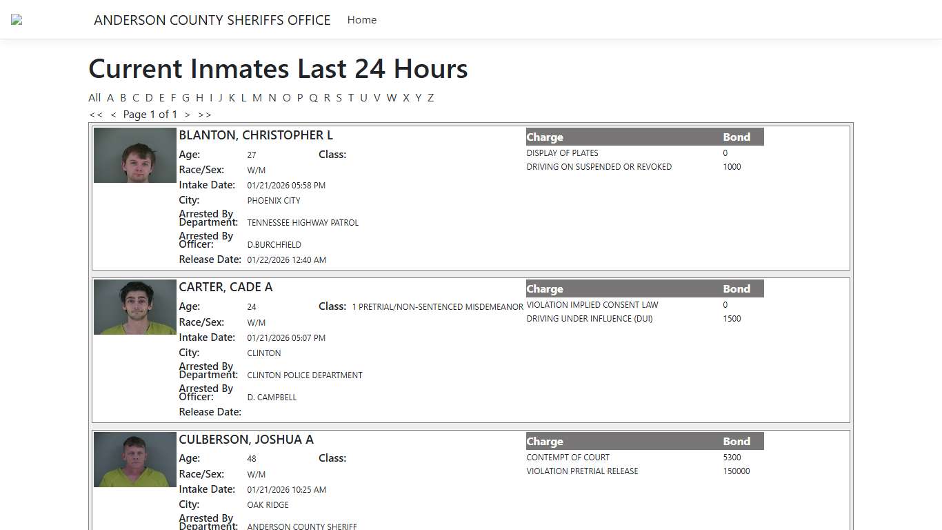 Inmates - ISOMS Portal